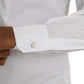 Dolce & Gabbana White Cotton Long Sleeve Dress MARTINI Shirt