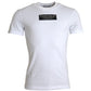 Dolce & Gabbana White Cotton DG Applique Men Casual T-shirt