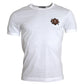 Dolce & Gabbana White Logo Embroidery Short Sleeve T-shirt