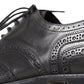 Dolce & Gabbana Black Leather Oxford Wingtip Formal Men Shoes