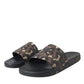 Dolce & Gabbana Multicolor Camouflage Leather Beachwear Men Shoes