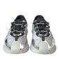 Dolce & Gabbana Silver Black Nylon NS1 Low Top Sneakers Men Shoes