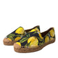 Dolce & Gabbana Multicolor Lemon Slip On Espadrilles Shoes