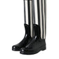 Dolce & Gabbana Black Rubber Knee High Flat Boots Shoes