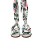 Dolce & Gabbana Multicolor Floral Print Ankle Wrap Sandals Shoes