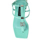 Dolce & Gabbana Aqua Green Leather Ankle Strap Flats Sandals Shoes