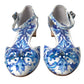 Dolce & Gabbana White Majolica Mary Janes Heels Pumps Shoes