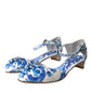 Dolce & Gabbana White Majolica Mary Janes Heels Pumps Shoes