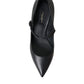 Dolce & Gabbana Black Leather Logo Heels Mary Janes Pumps Shoes