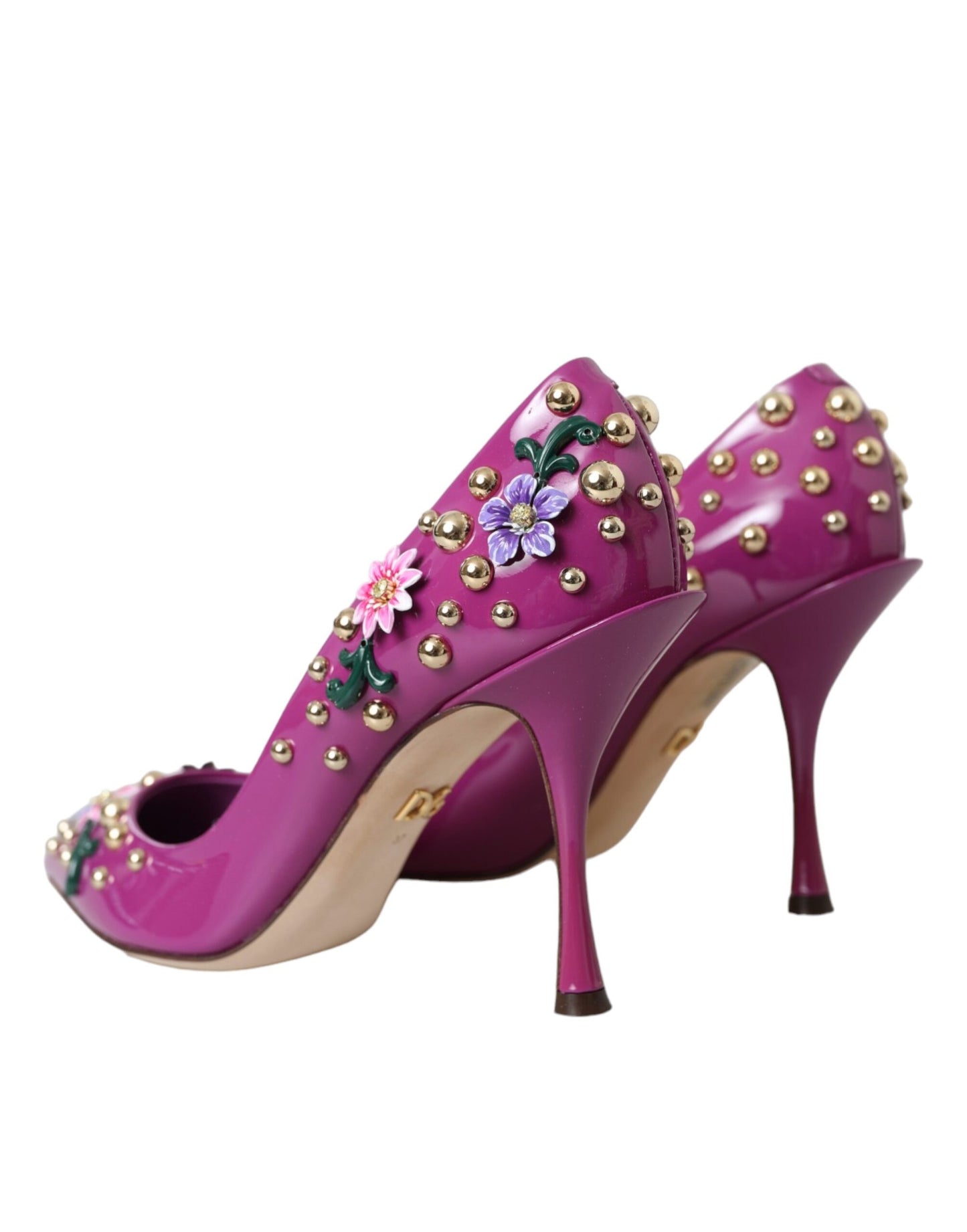 Dolce & Gabbana Purple Embellished High Heels Pumps Shoes