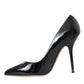 Dolce & Gabbana Black Patent Leather Bellucci Pumps Heels Shoes