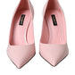 Dolce & Gabbana Light Pink Patent Leather Pump Heels Shoes