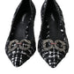 Dolce & Gabbana Black White Tweed DG Amore Heels Pumps Shoes