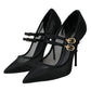 Dolce & Gabbana Black Mesh Mary Janes Heels Pumps Shoes