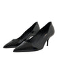 Dolce & Gabbana Black Patent Leather Heels Pumps Shoes