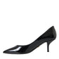 Dolce & Gabbana Black Patent Leather Heels Pumps Shoes