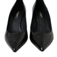 Dolce & Gabbana Black Eel Leather Kitten Heels Pumps Shoes