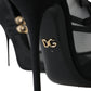 Dolce & Gabbana Black Mesh Mary Janes Heels Pumps Shoes