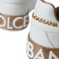 Dolce & Gabbana White Portofino Leather Logo Sneaker Shoes