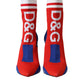 Dolce & Gabbana Red Blue Stretch Sock Style Short Boots Logo Shoes