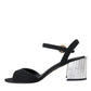 Dolce & Gabbana Black Crystal Ankle Strap Keira Sandal Shoes