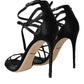 Dolce & Gabbana Black Keira Satin Heels Sandals Shoes