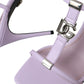 Dolce & Gabbana Purple Leather Logo Ankle Strap Keira Sandals Shoes