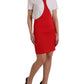 Dolce & Gabbana Red Nylon Stretch Bodycon Sheath Mini Dress