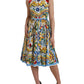 Dolce & Gabbana Multicolor Majolica A-line Sleeveless Dress