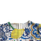 Dolce & Gabbana Multicolor Majolica 3/4 Sleeves Shift Dress