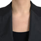 Dolce & Gabbana Black Polyester Puffed Sleeves Cropped Jacket