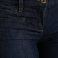 PLEIN SUD Dark Blue Cotton Bootcut Denim Jeans