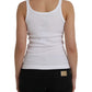 Dolce & Gabbana White St. Tropez Cotton Sleeveless Tank Top