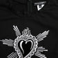 Dolce & Gabbana Black Sacred Heart Print Cotton Lace T-shirt