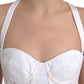 Versace White Viscose Bustier Sleeveless Cropped Top