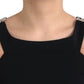 Dolce & Gabbana Black Sleeveless Round Neck Cropped Tank Top