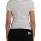 Dolce & Gabbana White Cotton Short Sleeves Crew Neck T-shirt