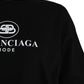 Balenciaga Black Cotton Logo Crew Neck Short Sleeves T-shirt