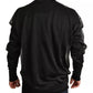 Dolce & Gabbana Black Logo Crewneck Long Sleeve Pullover Sweater