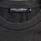 Dolce & Gabbana Gray Logo Embellished Cotton Short Sleeves T-shirt