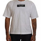 Dolce & Gabbana White Cotton DG Appliqué Men Casual T-shirt