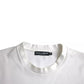 Dolce & Gabbana White Logo Embossed Cotton Crewneck T-shirt