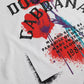 Dolce & Gabbana White Logo Floral Cotton Crew Neck T-shirt