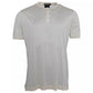 Dolce & Gabbana White Short Button Closure Silk Top T-shirt