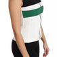 Dolce & Gabbana White Striped Cotton Sleeveless Top T-shirt