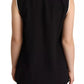 Dolce & Gabbana Black Silk Eleganza Print Sleeveless Tank Top