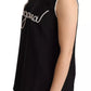 Dolce & Gabbana Black Silk Eleganza Print Sleeveless Tank Top