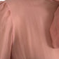 Dolce & Gabbana Pink Long Sleeves Ascot Collar Top Blouse