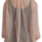 Dolce & Gabbana Light Pink Silk Ascot Collar Long Sleeves Top