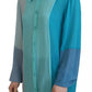 Dolce & Gabbana Blue Collar Long Sleeve Blouse Silk Top